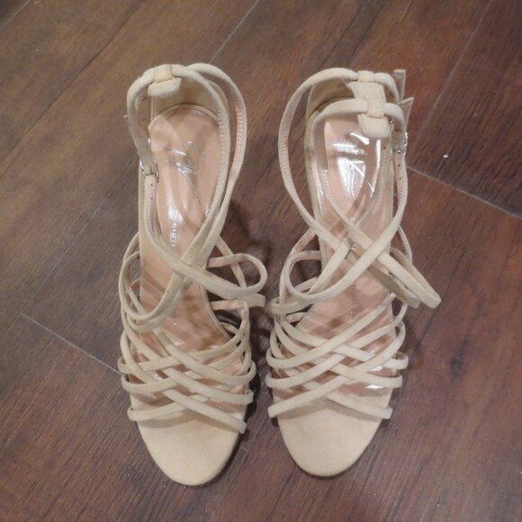 NNB GIUSEPPE ZANOTTI Pink Suede High Heel Sandals - Picture 5 of 8